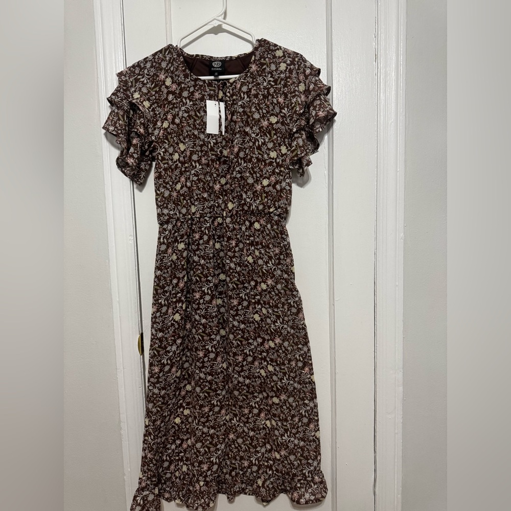 Floral Brown Dress